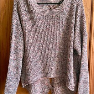 Express Multicolor Crew Neck Sweater